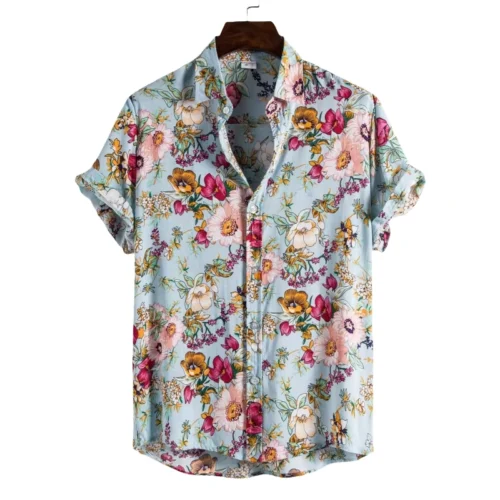 Men’s Statement Print Short-Sleeve Coastal Travel Shirt