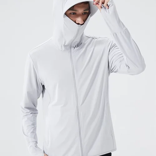 Ultra-Light Hooded Sun Jacket with Full-Zip Pockets