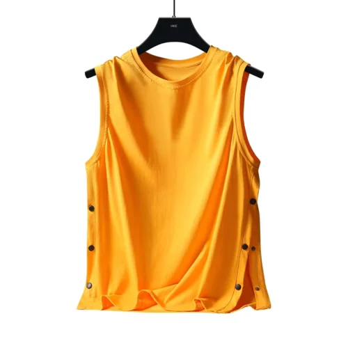 Men’s Solid Broadcloth Tank Top with Classic O-Neck